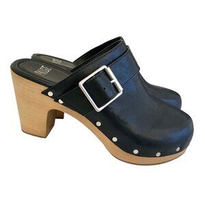 PAIGE Rosie Leather Wood Clogs